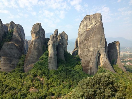 The magnificent rock formations of Meteora