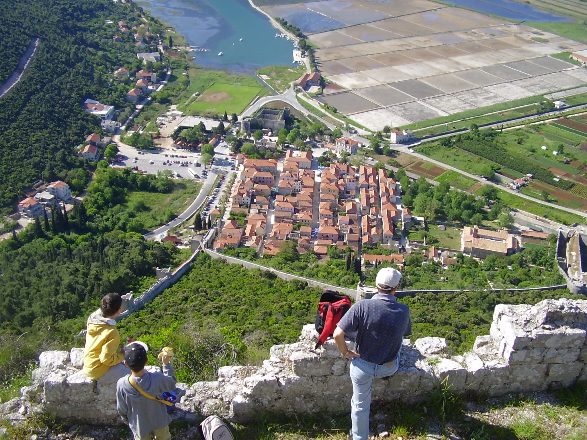 The walls of Ston in the Peljesac Peninsula, Croatia