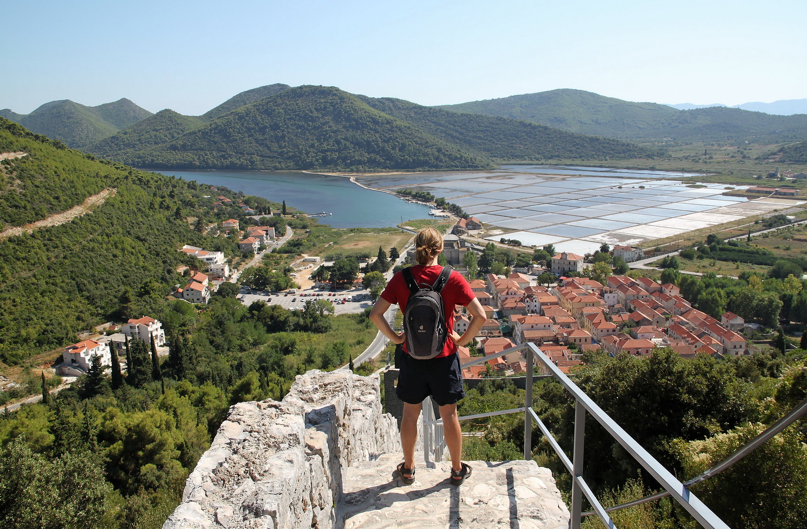 The walls of Ston in the Peljesac Peninsula, Croatia