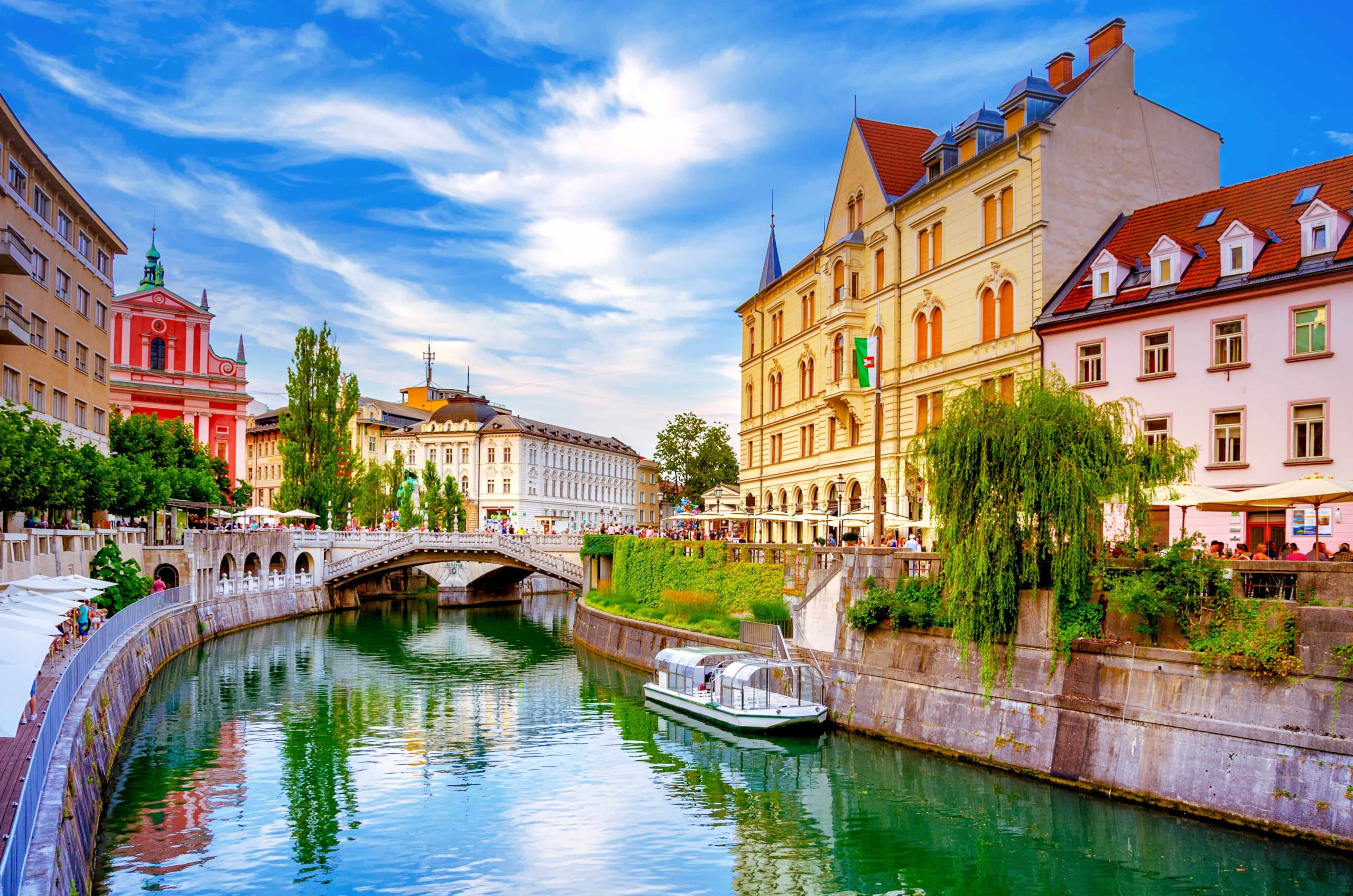 Tromostovje River, Ljubljana, Slovenia