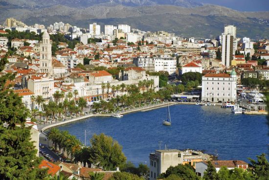 A view of the port in Split, Croatia.