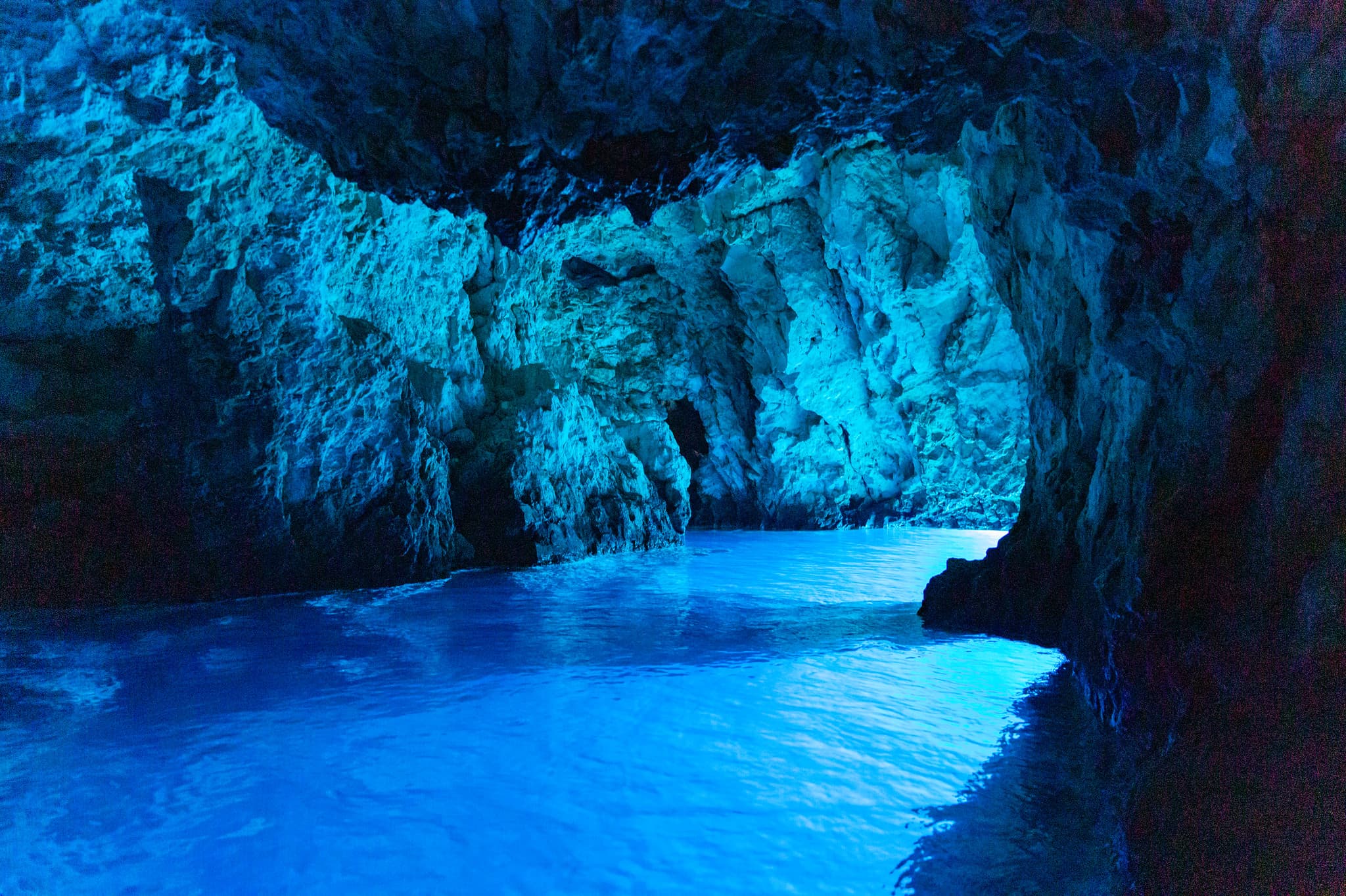 Bisevo blue cave Croatia