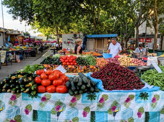 The Green Market in Split offers fresh produce, flowers, souvenirs, clothing and more and is open 7 days a week.