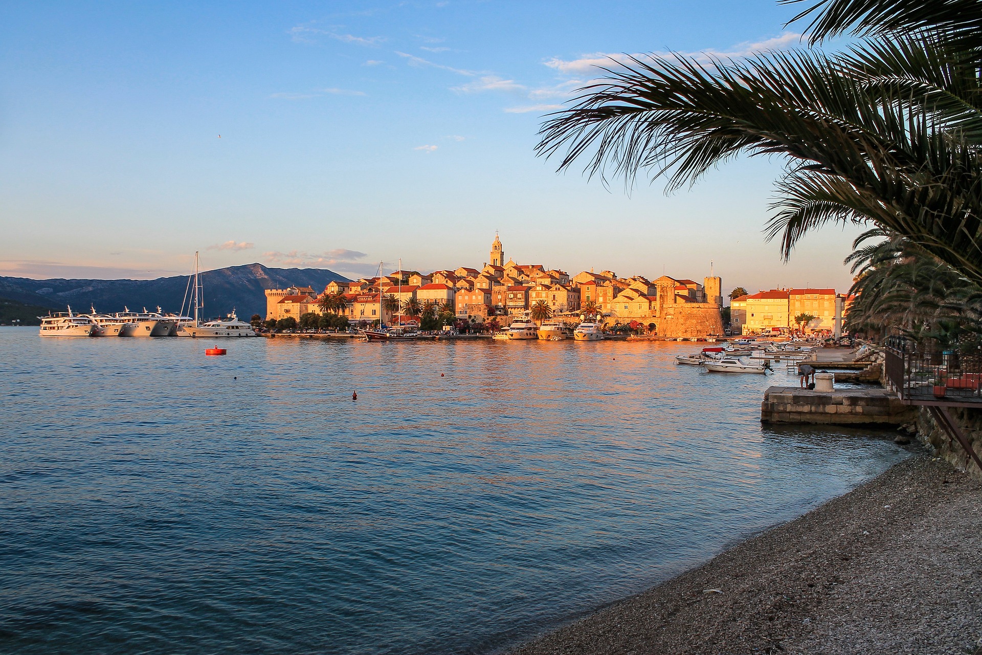 Korcula sunset, Dalmatia, Croatia,