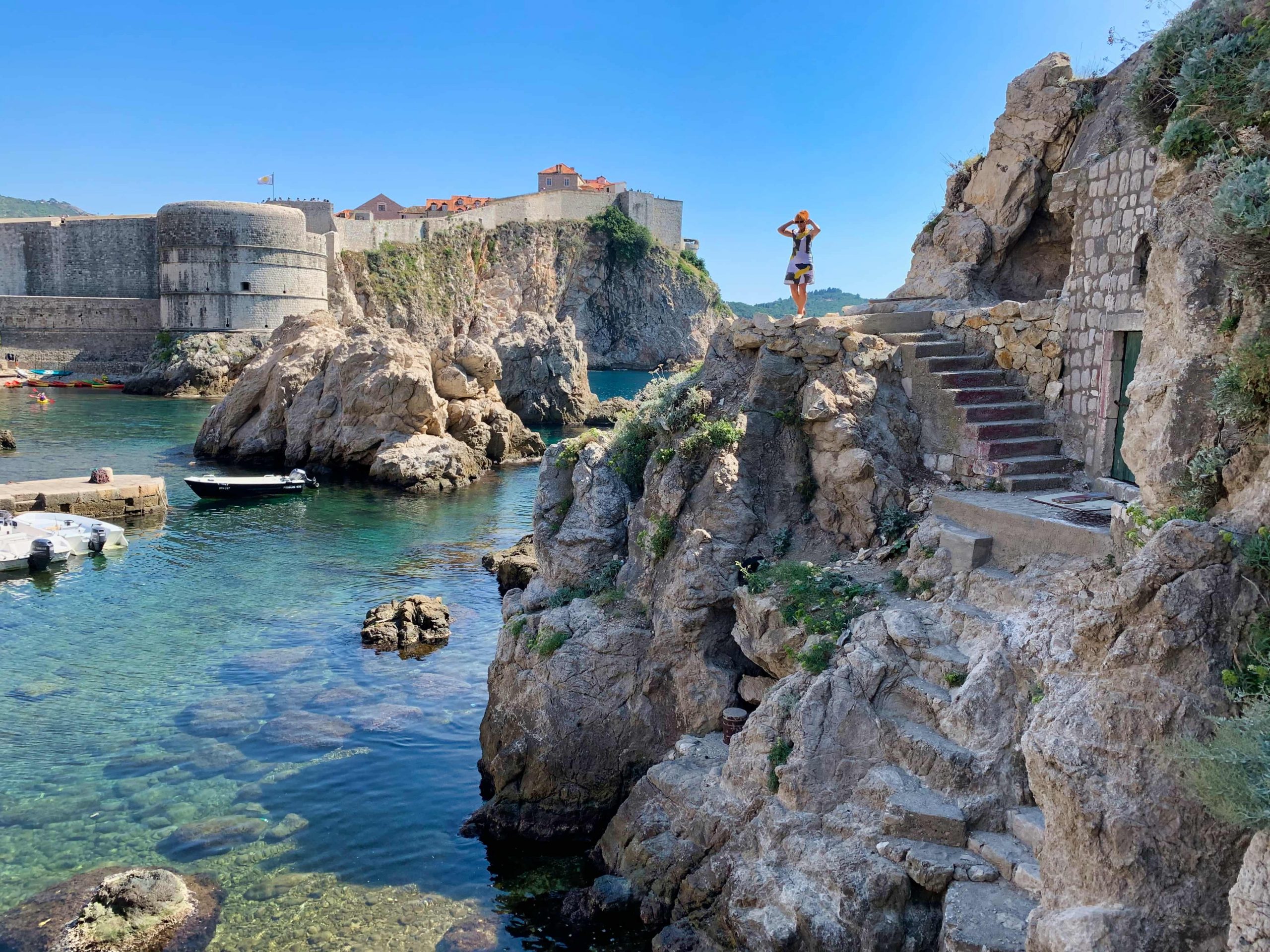 A great place to get a view of Dubrovnik's city walls is from Fort Lovrijenac located outside the western wall of the Old Town.