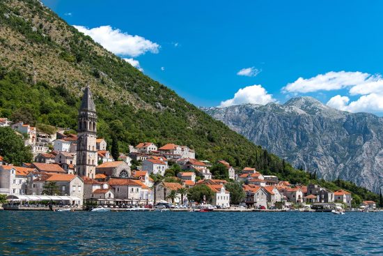 The town or Perast opened directly onto the water and is part of the UNESCO World Heritage Site Natural and Culturo-Historical Region of Kotor.