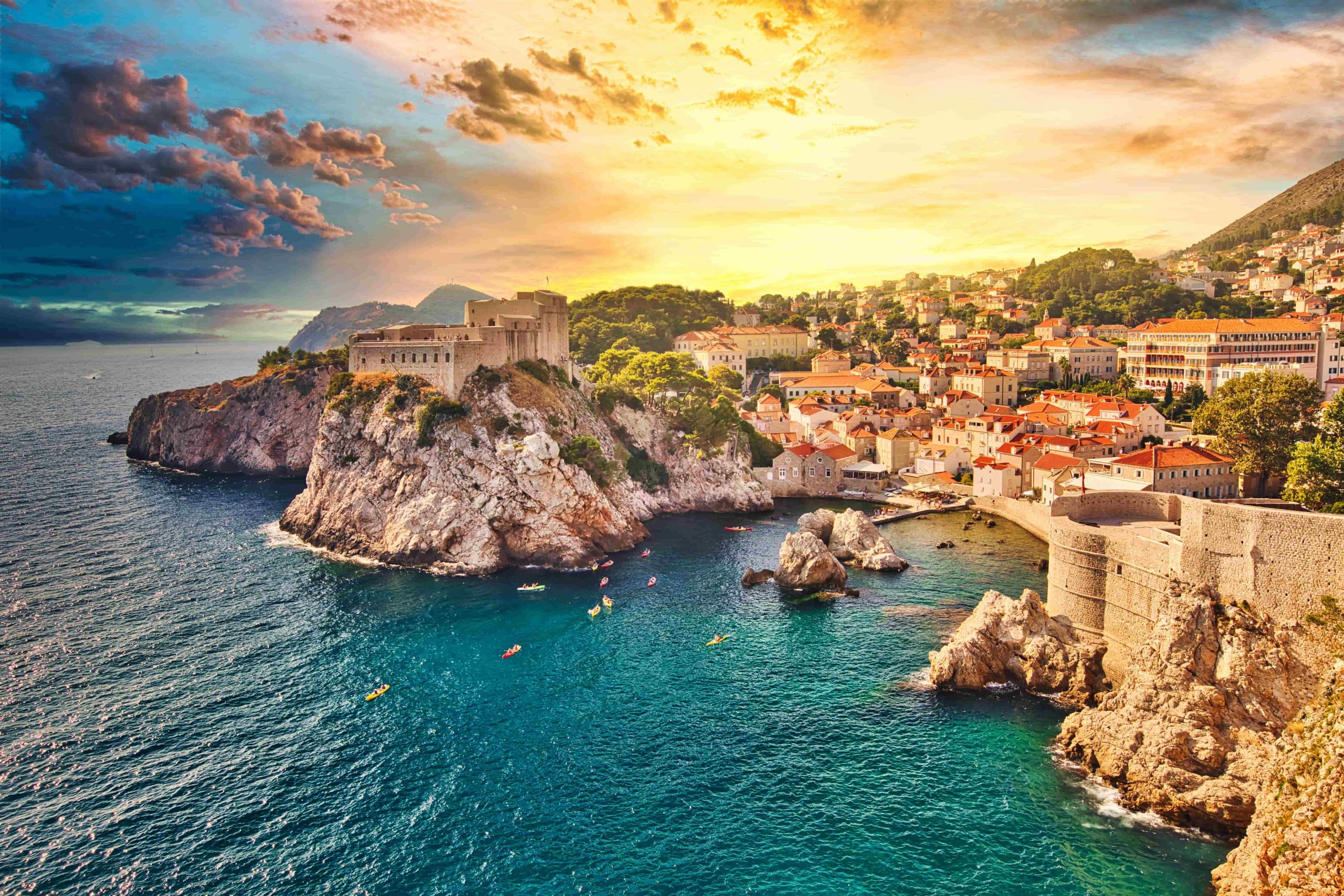 Fort Lovrijenac as seen from the Dubrovnik city walls.