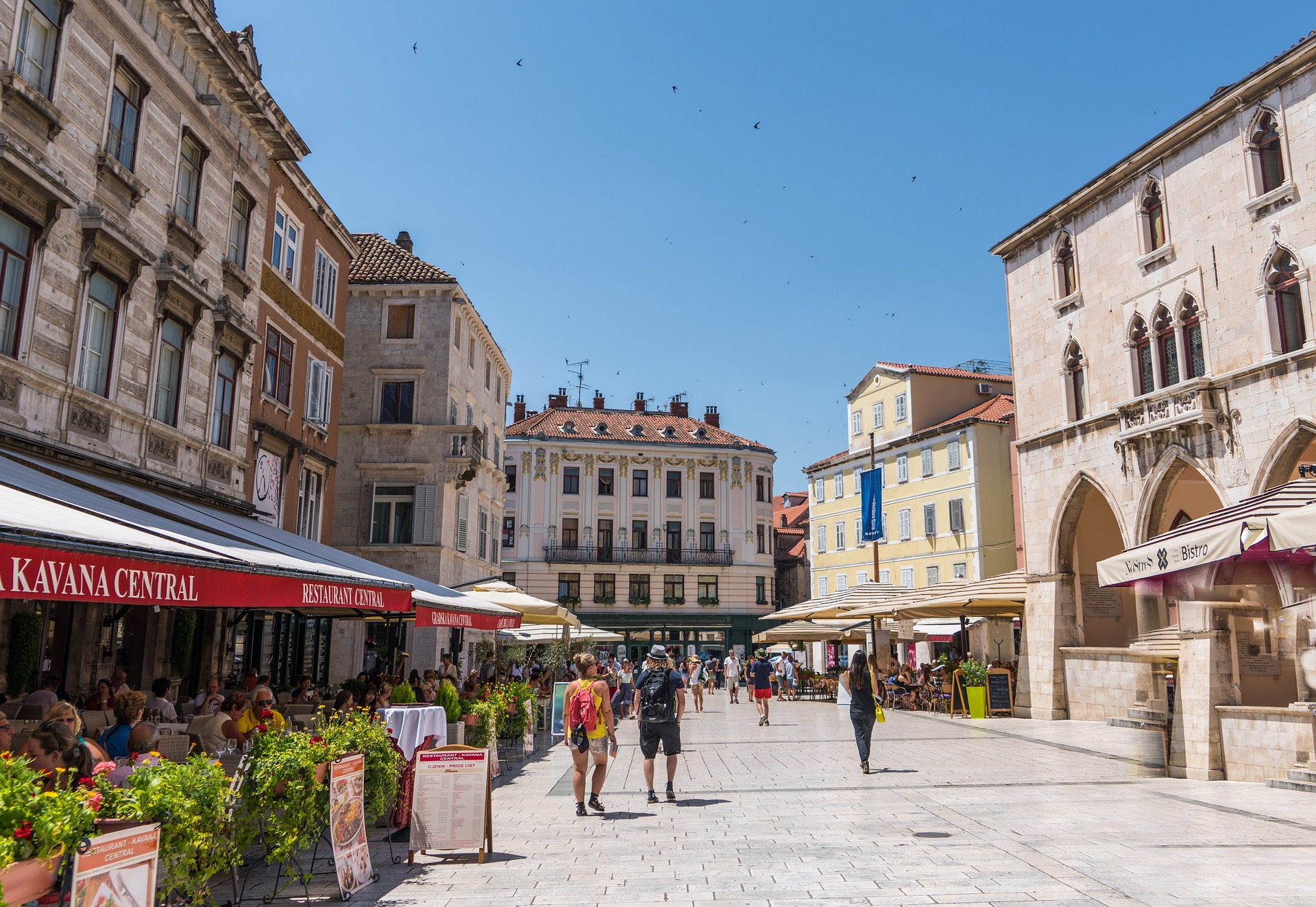 Split's delightful pedestrianised Old Town.