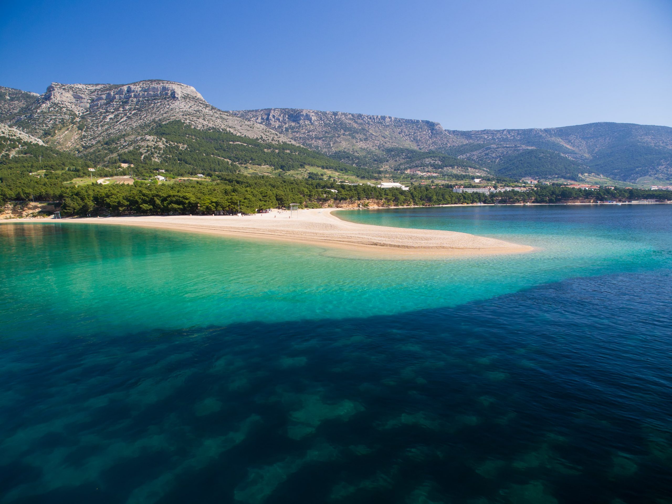 Zlatni Rat Beach on the island of Brac.