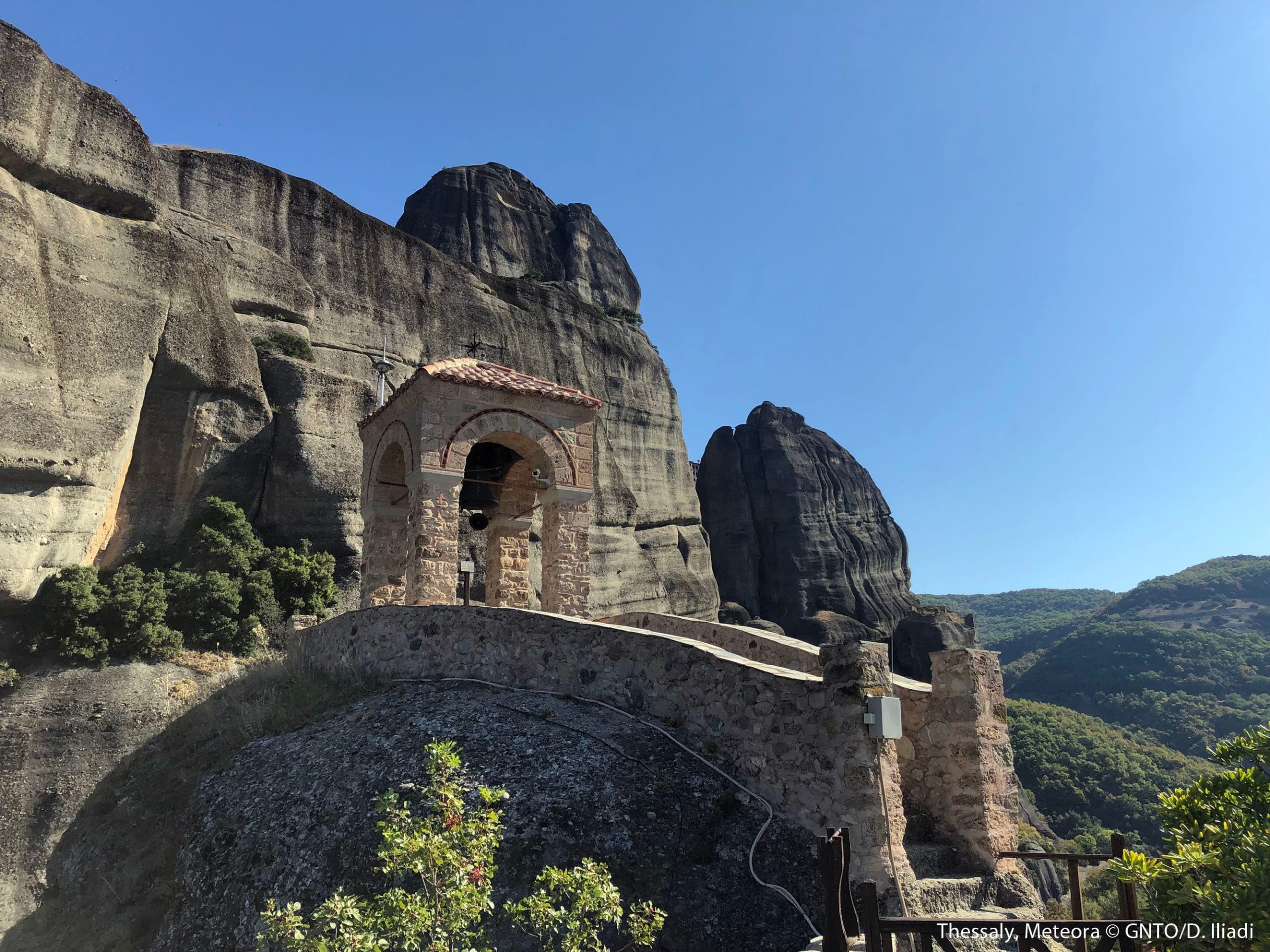 A bridge to the monasteries in Meteora. Photo credit GNTO and D.Iliadi