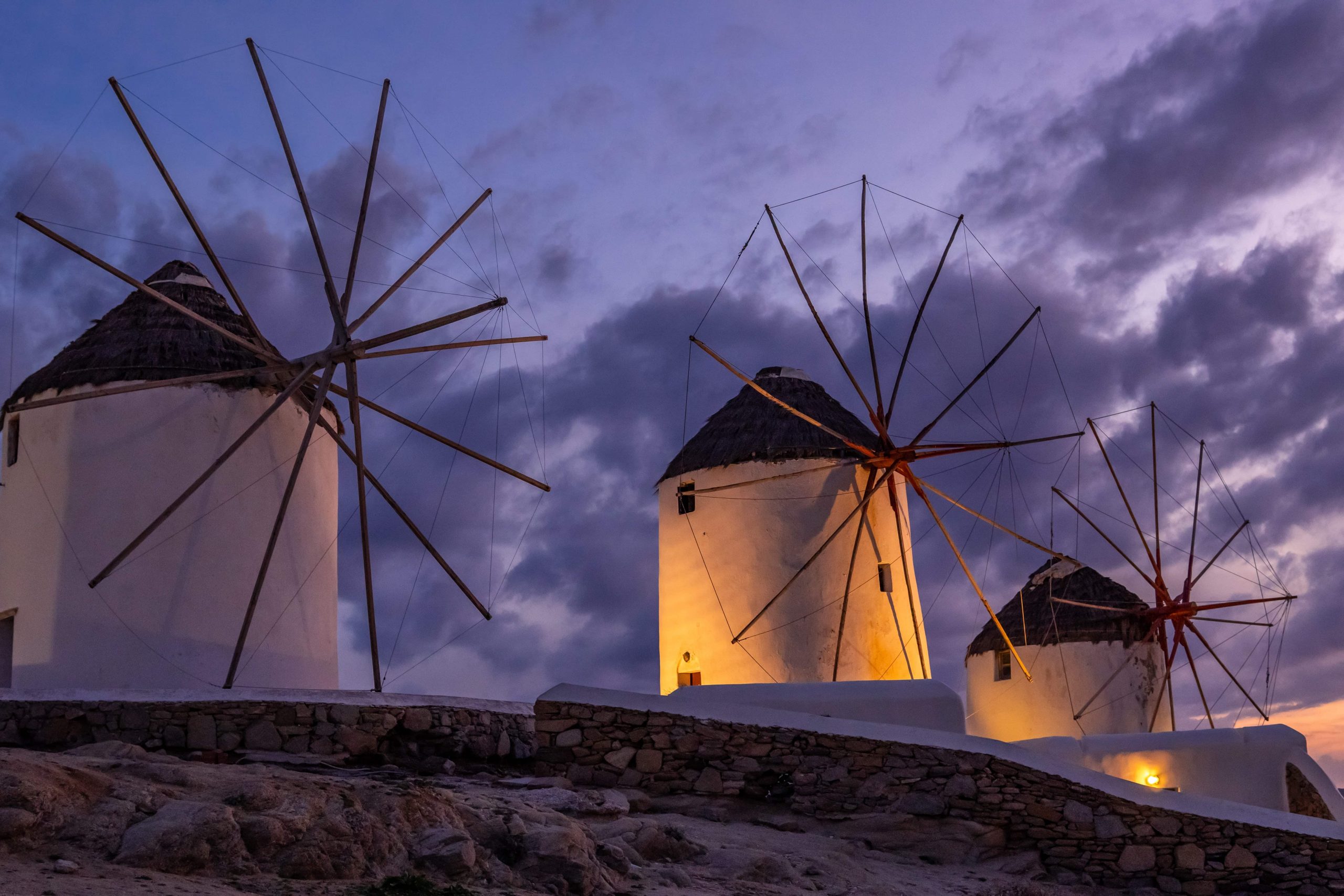 See the iconic windmills of Mykonos