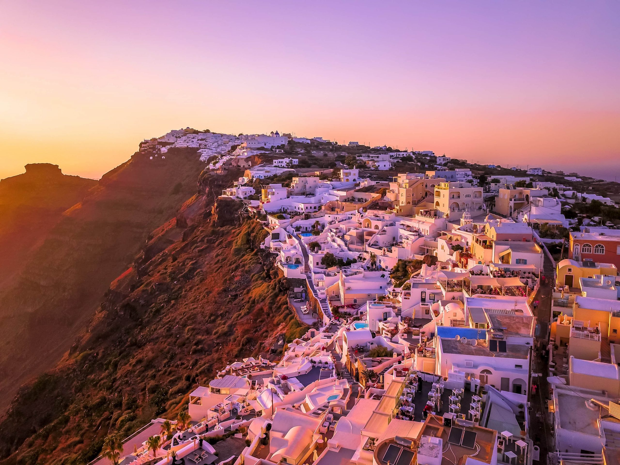 The glow of a Santorini sunset