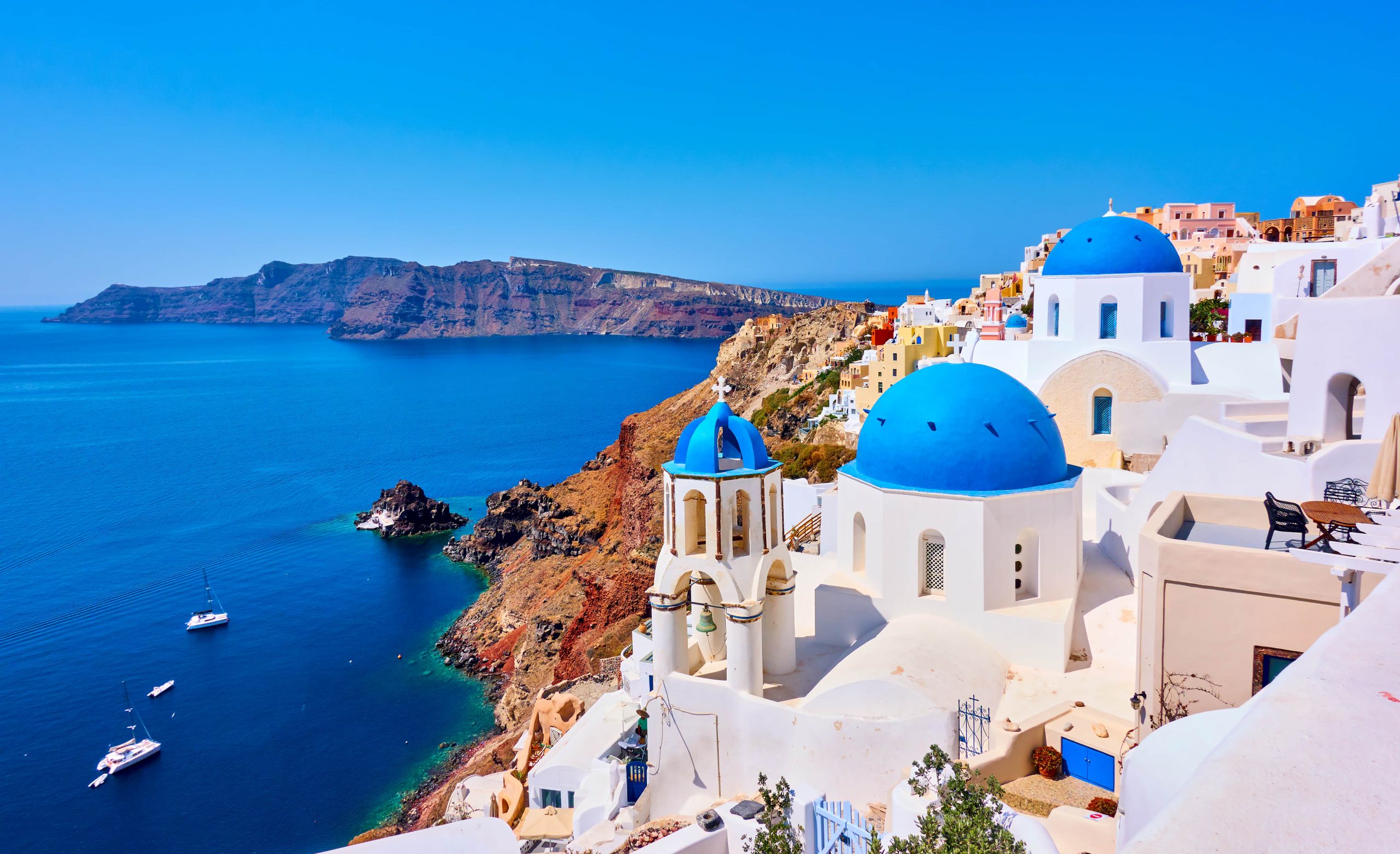 View of Oia town in Santorini island in Greece -- Greek landscape (photo credit: Shutterstock)