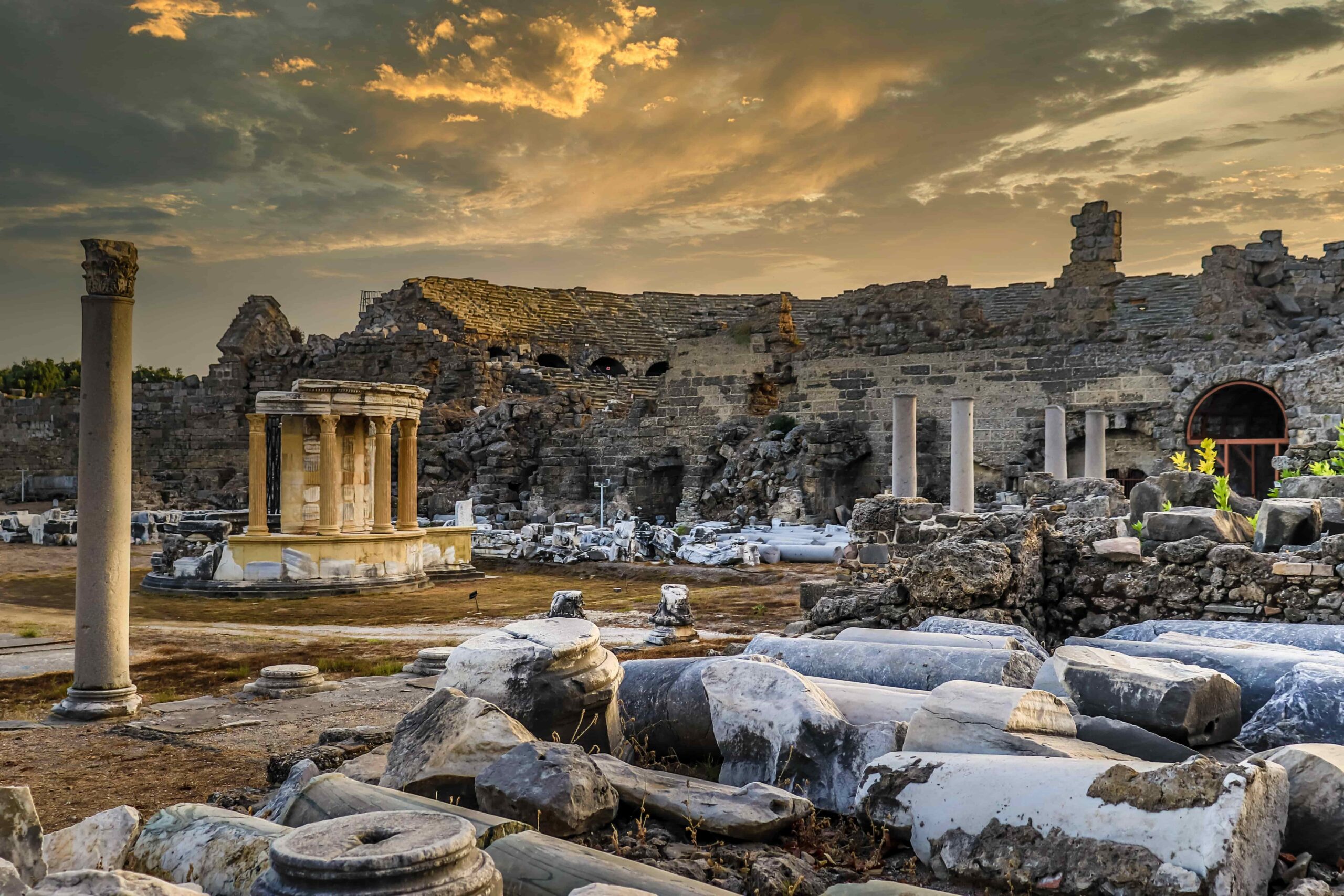 Remnants remain from Antalya's time as a major Roman port.