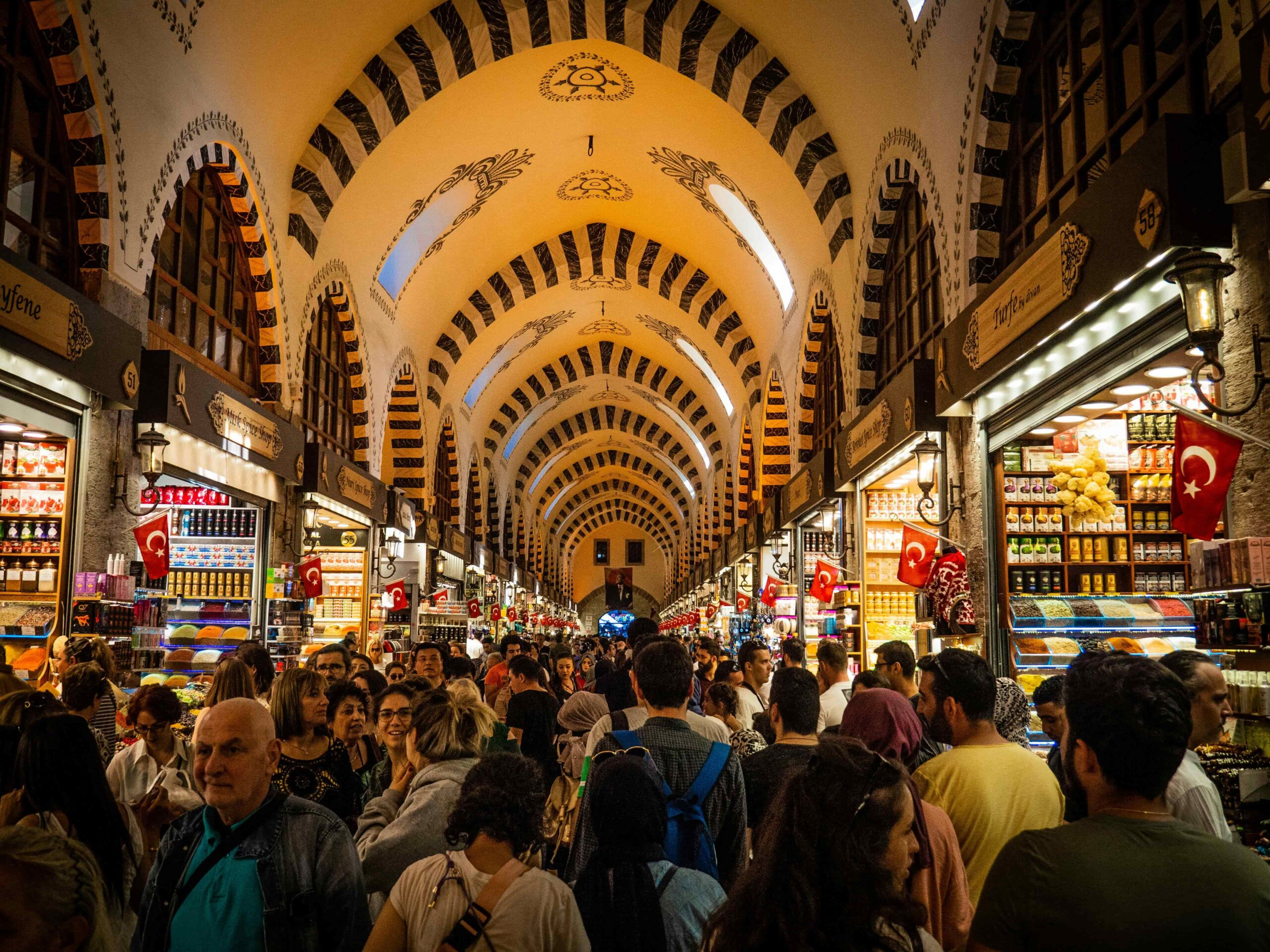 The Grand Bazaar is one of the largest and oldest covered markets in the world, with 61 covered streets and over 4,000 shops on a total area of 30,700 m2.