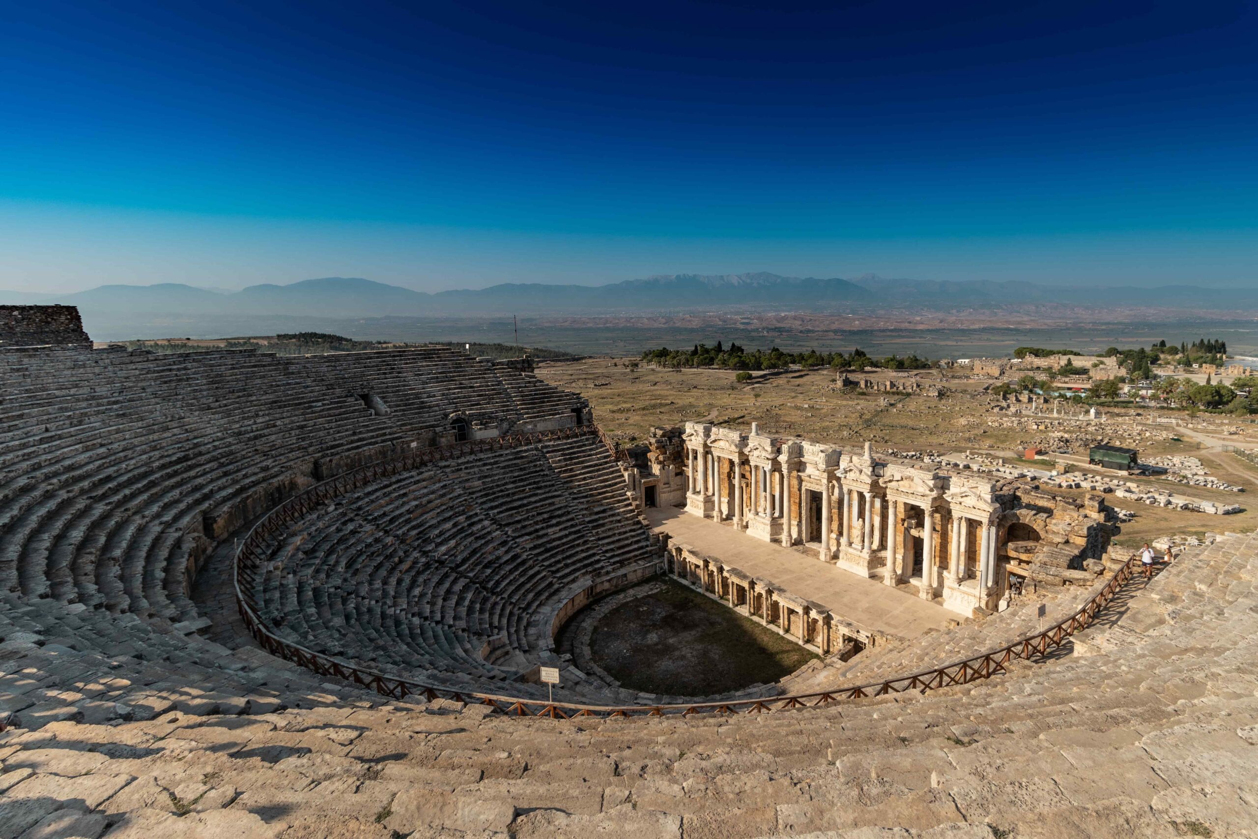 The ancient Greek city of Hierapolis was built on top of the travertine formation