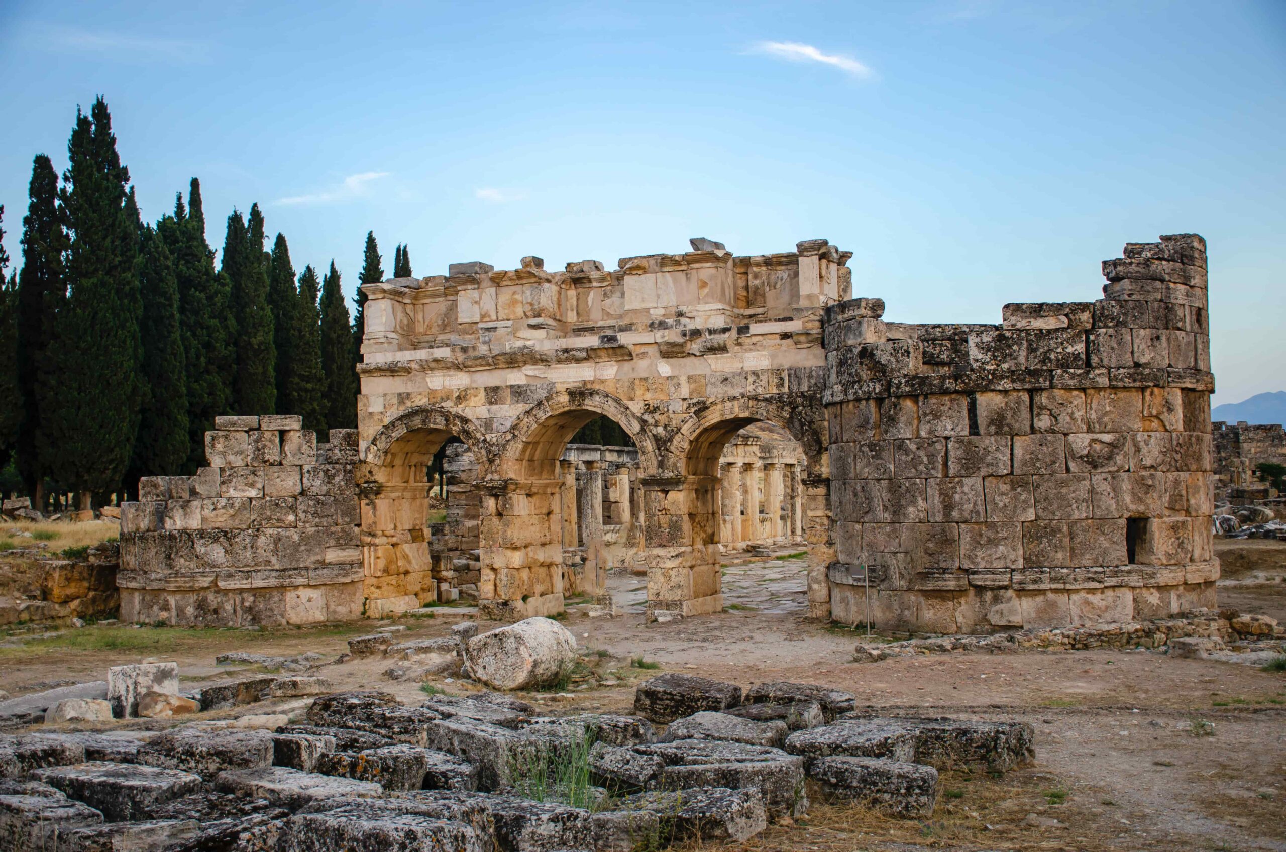 The ancient Greek city of Hierapolis was built on top of the travertine formation