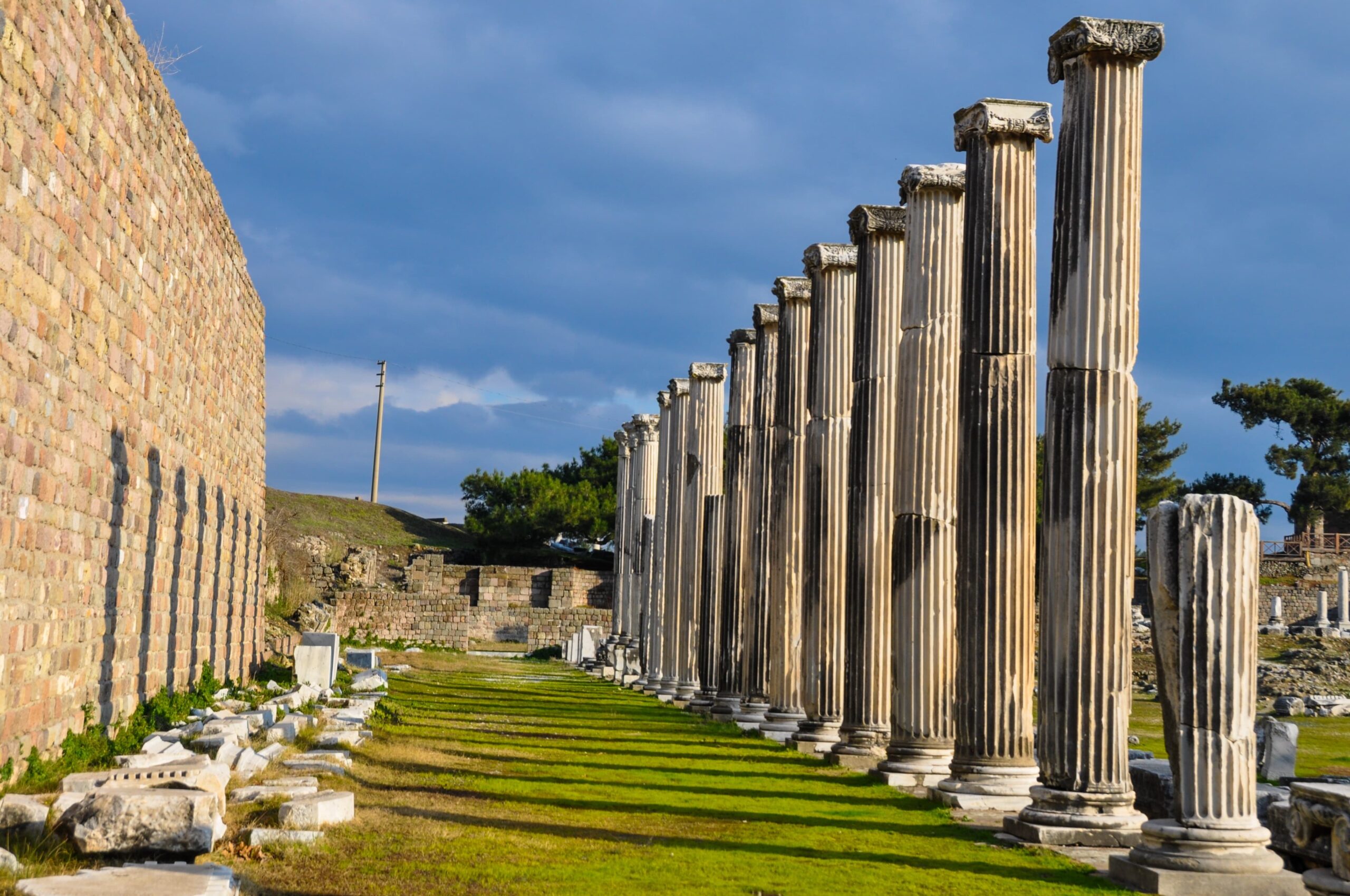 The ruins of Pergamon, reflects a rich and powerful ancient Greek city in Asia Minor.