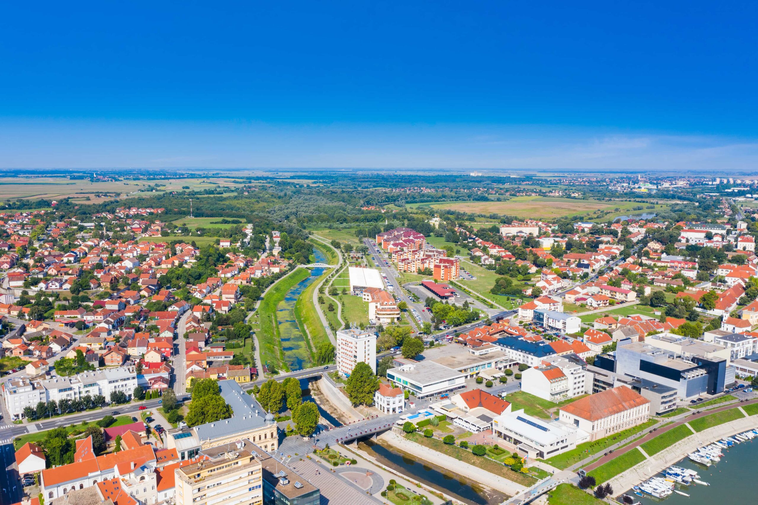 The city of Vukovar located on the banks of the Danube river in the Slavonia region ofCroatia.